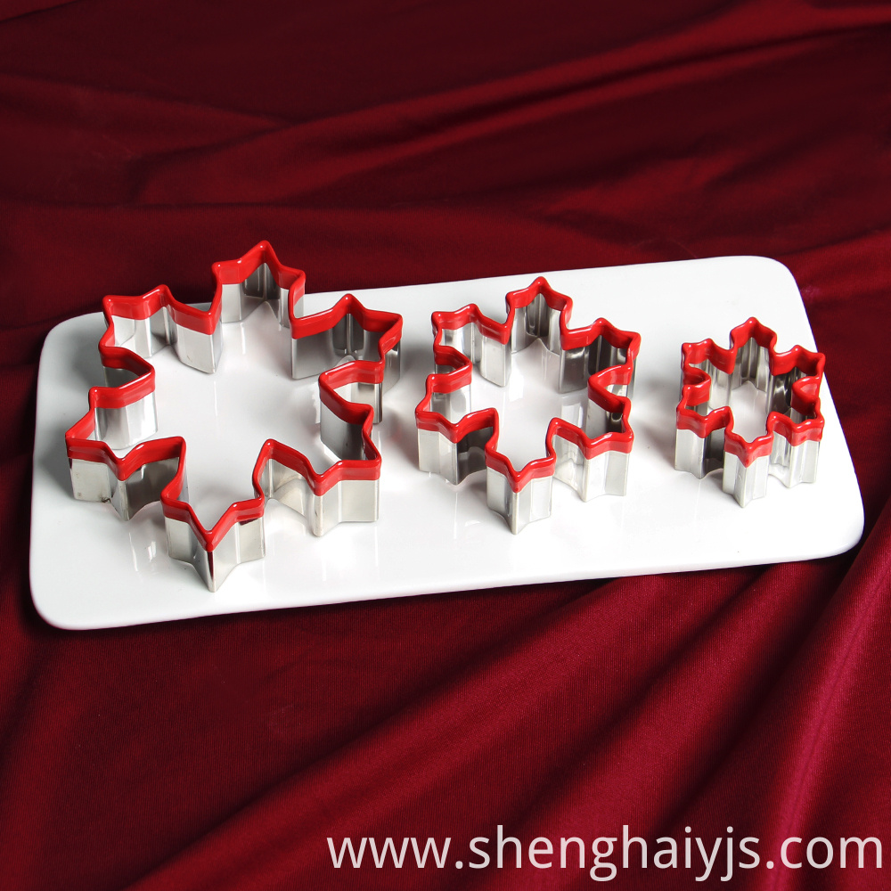 3pcs snow flake shaped cookie cutter set 3pcs snow flake shaped cookie cutter set
